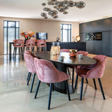 Luxor Brown Oval Wooden Dining Table by Richmond Interiors - Maison Rêves UK