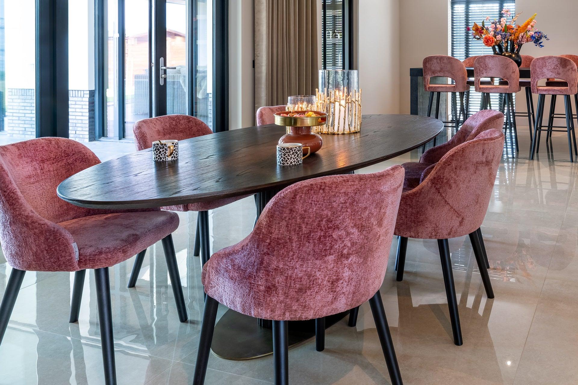 Luxor Brown Oval Wooden Dining Table by Richmond Interiors - Maison Rêves UK