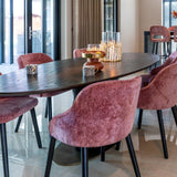 Luxor Brown Oval Wooden Dining Table by Richmond Interiors - Maison Rêves UK
