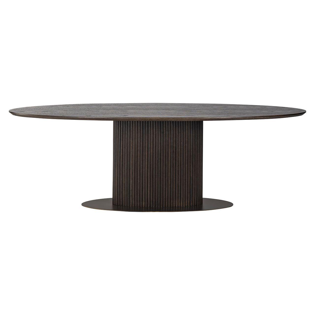Luxor Brown Oval Wooden Dining Table by Richmond Interiors - Maison Rêves UK