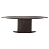 Luxor Brown Oval Wooden Dining Table by Richmond Interiors - Maison Rêves UK