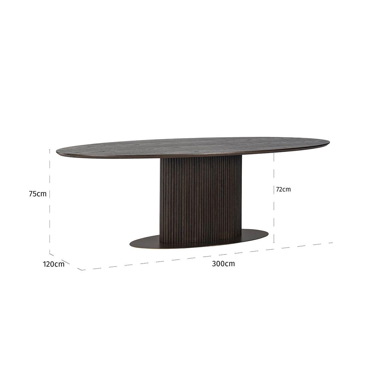 Luxor Brown Oval Wooden Dining Table by Richmond Interiors - Maison Rêves UK