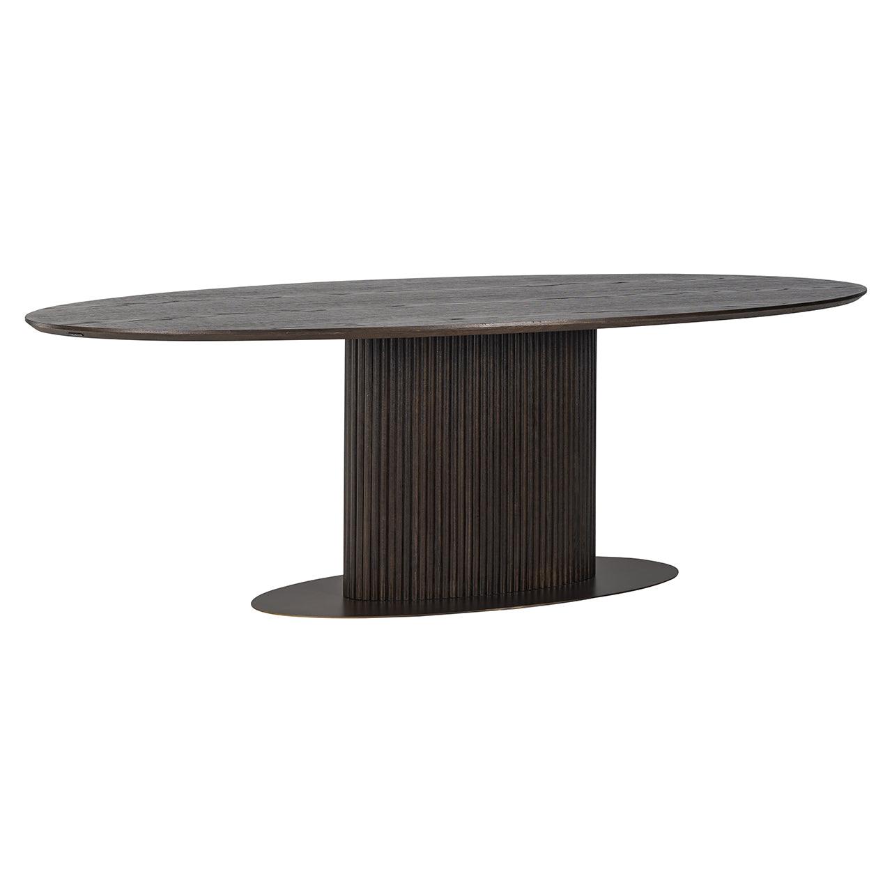 Luxor Brown Oval Wooden Dining Table by Richmond Interiors - Maison Rêves UK