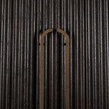 Luxor Single Door Brown Wood Cabinet with Brushed Gold Frame by Richmond Interiors - Maison Rêves UK