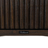 Luxor Single Door Brown Wood Cabinet with Brushed Gold Frame by Richmond Interiors - Maison Rêves UK