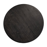 Macaron Circular Dining Table with Black Rustic Oak Top by Richmond Interiors - Maison Rêves UK