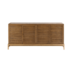 Malaga Brown Oak Sideboard with Gold Metal Base - Maison Rêves UK