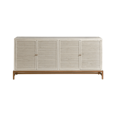 Malaga Grey/White Oak Sideboard with Gold Metal Base - Maison Rêves UK