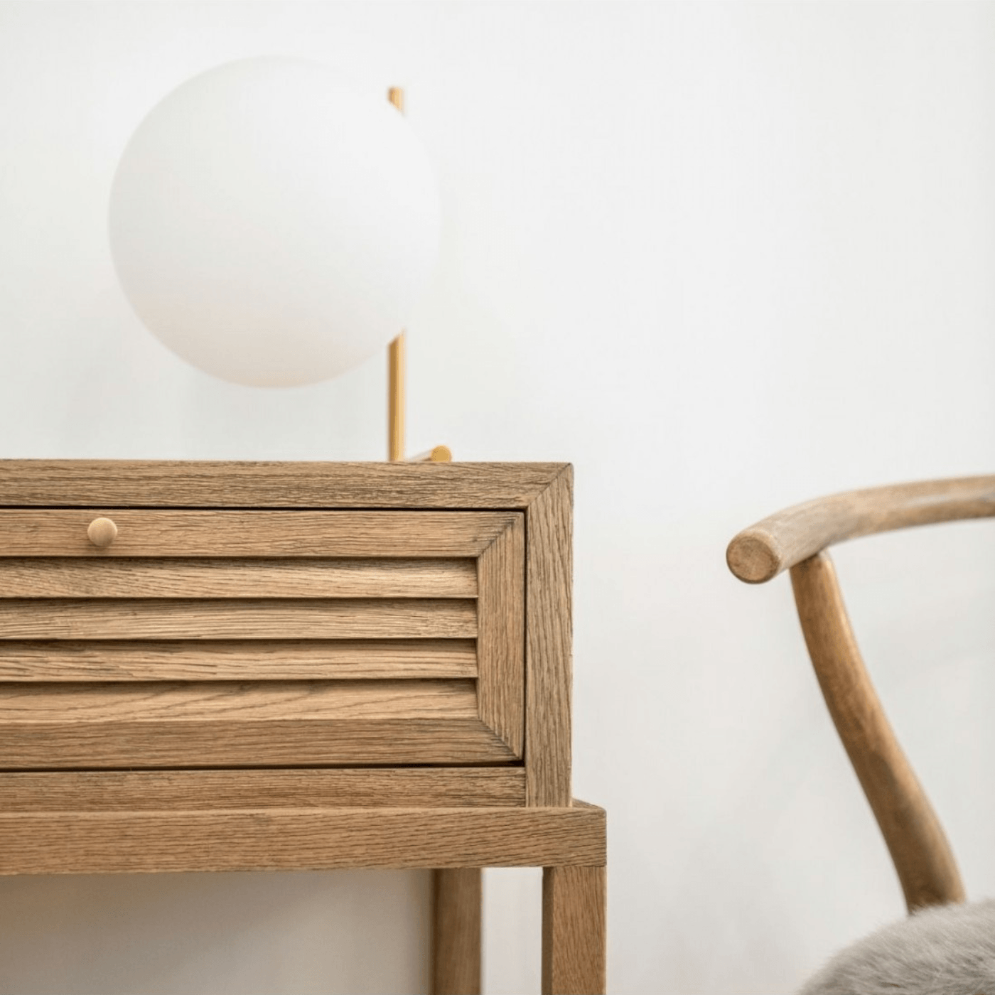 Malaga Natural Oak Console Table with Wooden Base - Maison Rêves UK