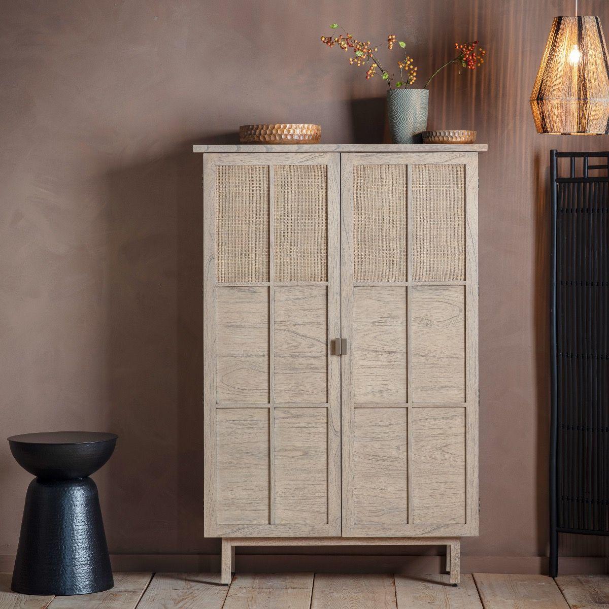 Mariposa 2 Door Wooden Cupboard - Maison Rêves UK
