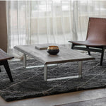 Marvena Acacia Wood Coffee Table with Iron Legs - Maison Rêves UK