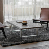 Marvena Acacia Wood Coffee Table with Iron Legs - Maison Rêves UK
