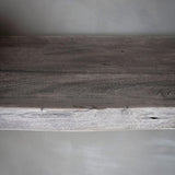 Marvena Acacia Wood Top Console Table Grey - Maison Rêves UK