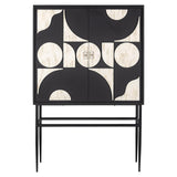 Mendoza 2 Door Mango Wood Cabinet with Black Iron Frame by Richmond Interiors - Maison Rêves UK