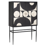 Mendoza 2 Door Mango Wood Cabinet with Black Iron Frame by Richmond Interiors - Maison Rêves UK