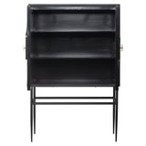 Mendoza 2 Door Mango Wood Cabinet with Black Iron Frame by Richmond Interiors - Maison Rêves UK