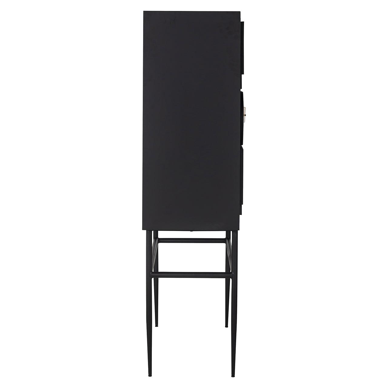 Mendoza 2 Door Mango Wood Cabinet with Black Iron Frame by Richmond Interiors - Maison Rêves UK