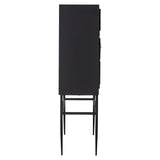 Mendoza 2 Door Mango Wood Cabinet with Black Iron Frame by Richmond Interiors - Maison Rêves UK