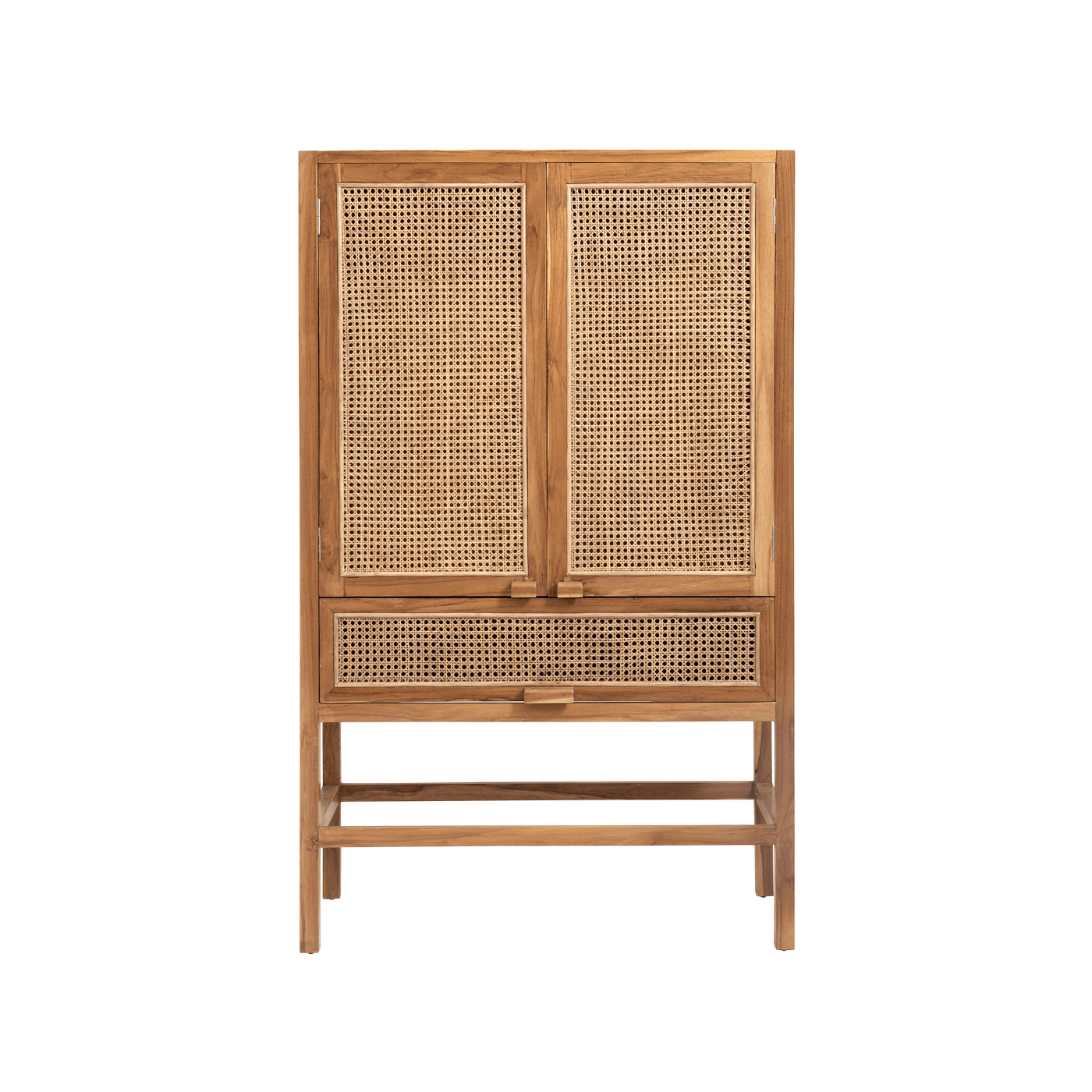 Merge Rattan Weave Cabinet with Teak Wood Frame by Nordal - Maison Rêves UK