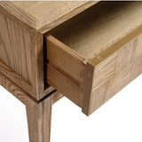 Cabra Natural Oak Bedside Table with Square Detail