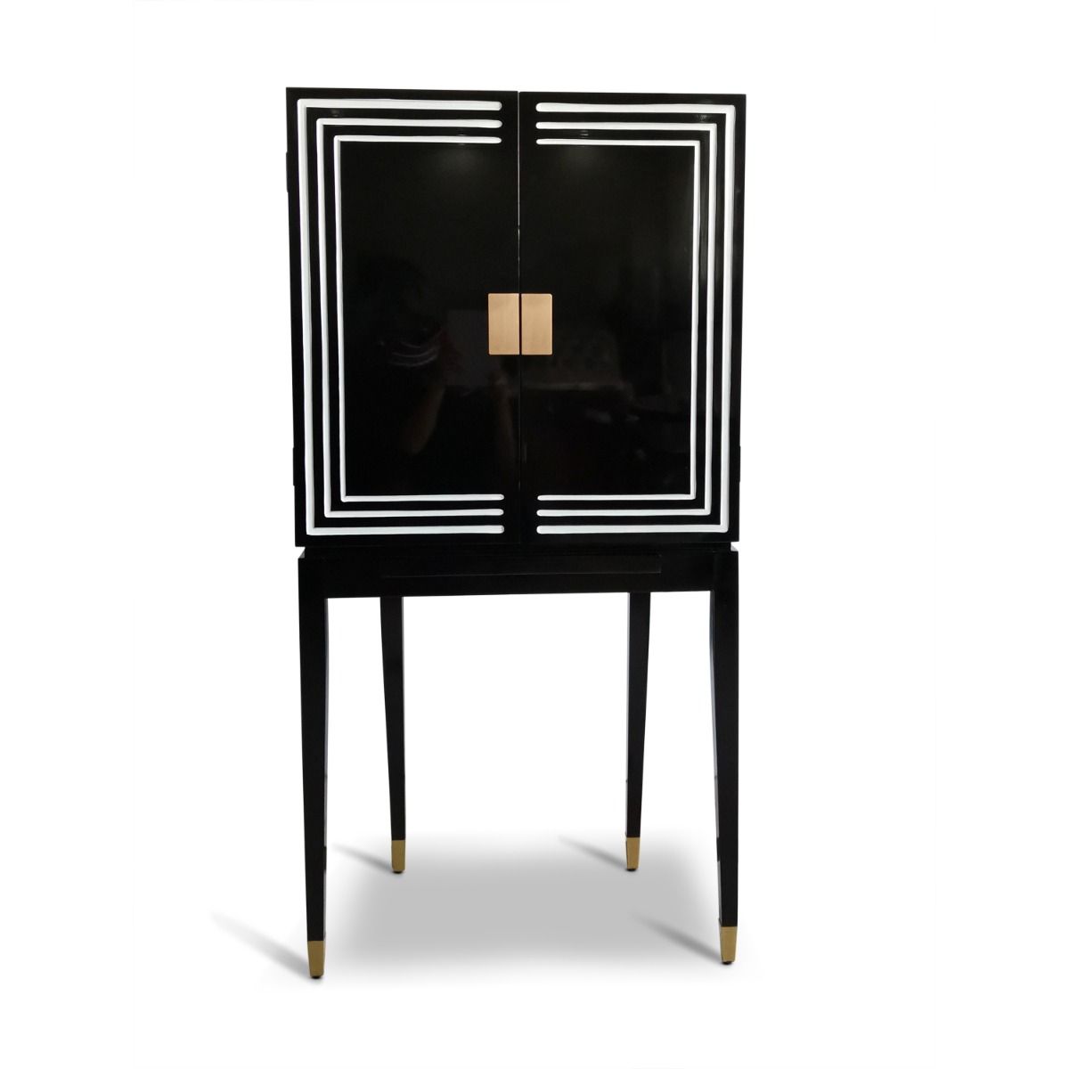Wooden Art Deco Liqour Cabinet by Authentic Models
