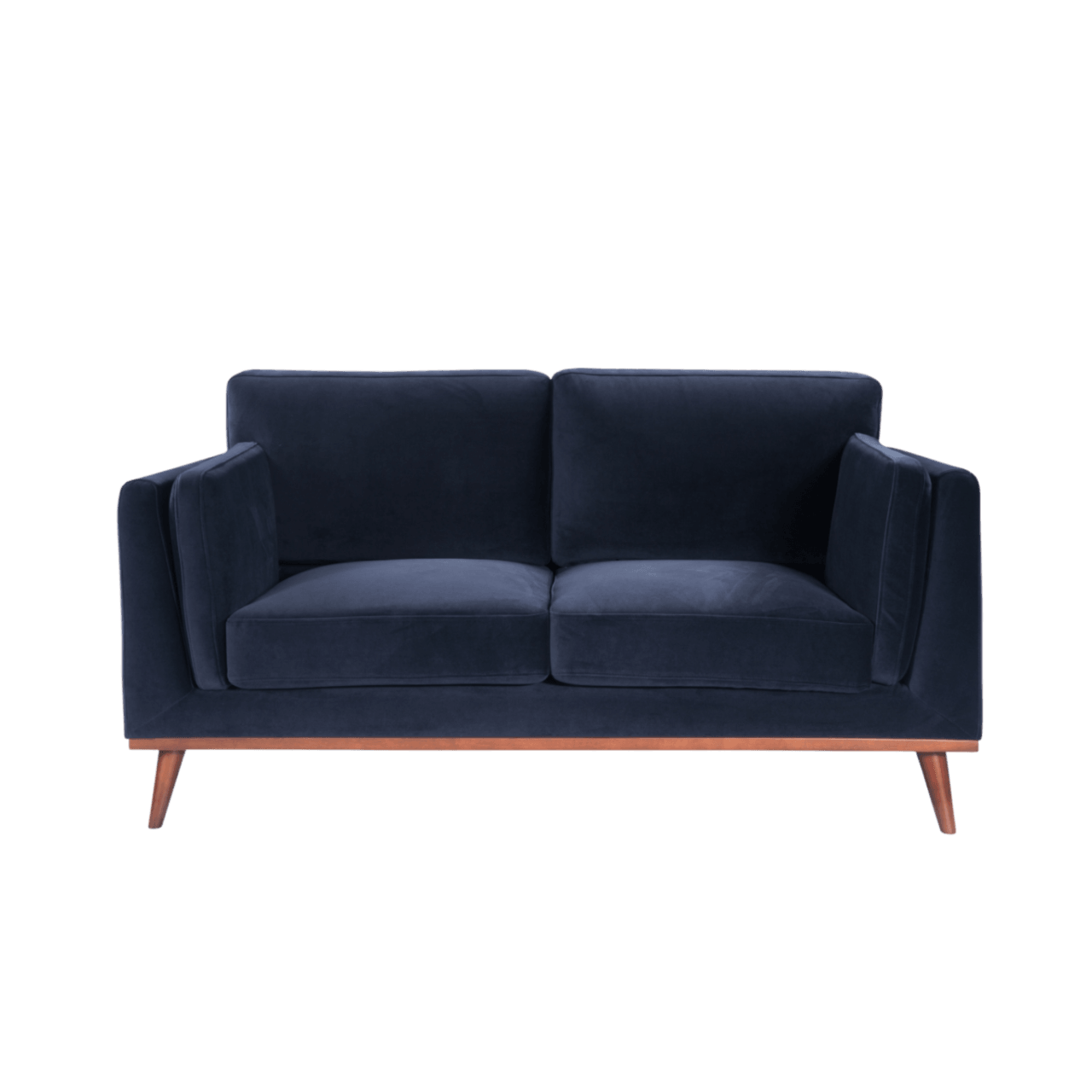 Mickey 2 Seat Velvet Sofa Walnut Frame by Twenty10 Designs - Maison Rêves UK