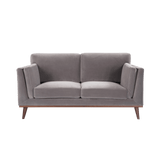 Mickey 2 Seat Velvet Sofa Walnut Frame by Twenty10 Designs - Maison Rêves UK