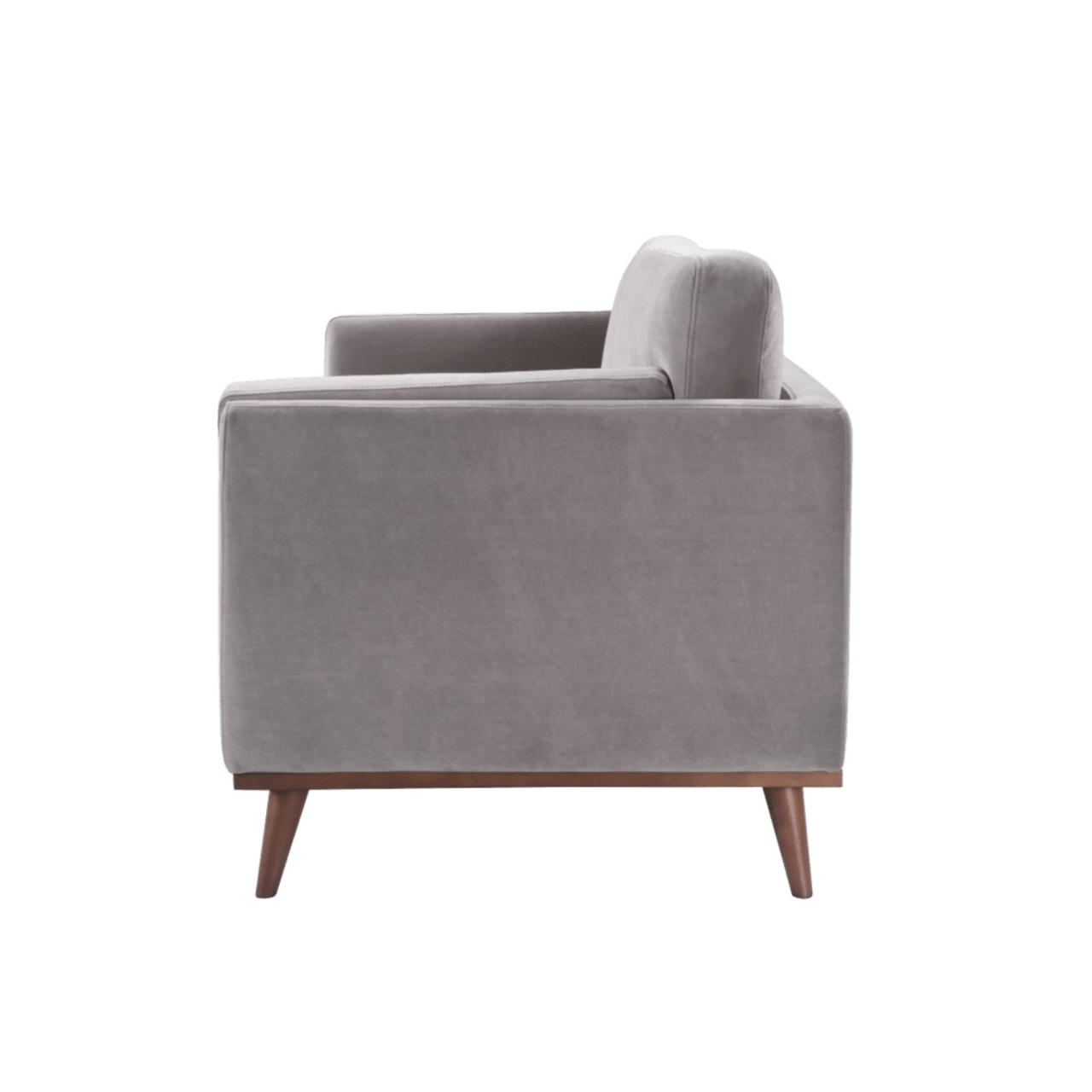 Mickey 2 Seat Velvet Sofa Walnut Frame by Twenty10 Designs - Maison Rêves UK