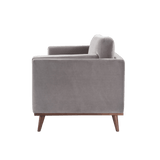 Mickey 2 Seat Velvet Sofa Walnut Frame by Twenty10 Designs - Maison Rêves UK