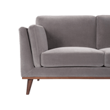 Mickey 2 Seat Velvet Sofa Walnut Frame by Twenty10 Designs - Maison Rêves UK