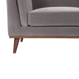 Mickey 2 Seat Velvet Sofa Walnut Frame by Twenty10 Designs - Maison Rêves UK