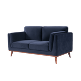 Mickey 2 Seat Velvet Sofa Walnut Frame by Twenty10 Designs - Maison Rêves UK