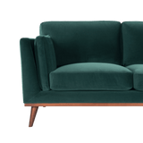 Mickey 2 Seat Velvet Sofa Walnut Frame by Twenty10 Designs - Maison Rêves UK