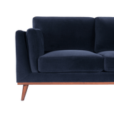 Mickey 2 Seat Velvet Sofa Walnut Frame by Twenty10 Designs - Maison Rêves UK