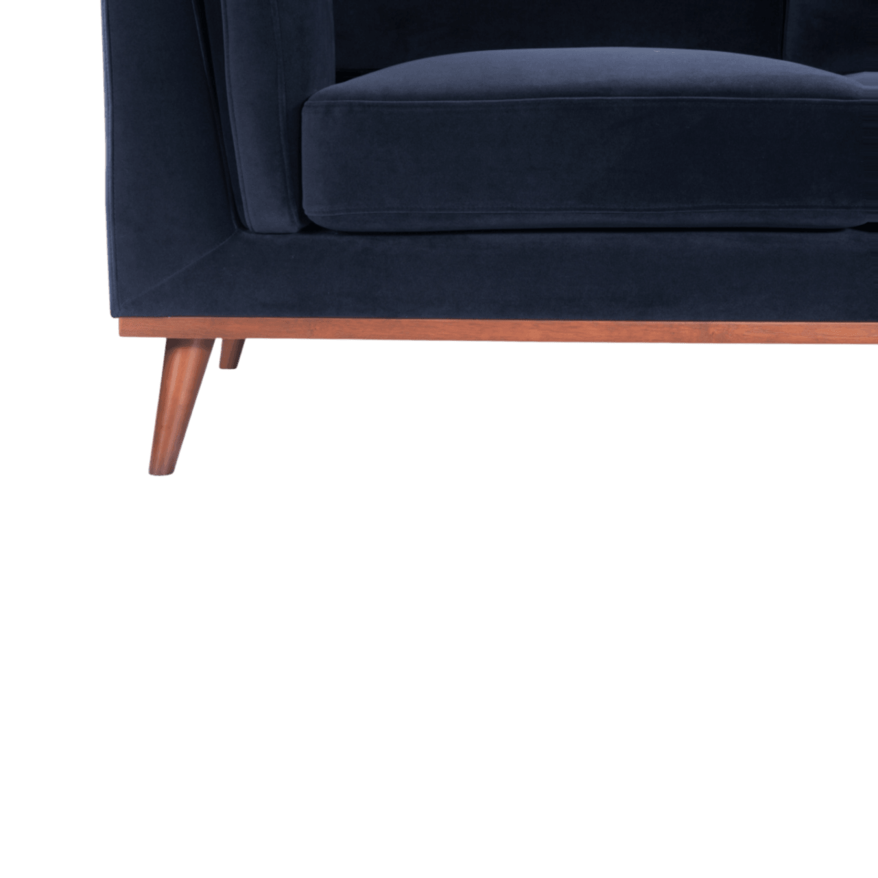 Mickey 2 Seat Velvet Sofa Walnut Frame by Twenty10 Designs - Maison Rêves UK