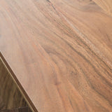 Mirage Acacia Wood 4 Door Media Unit with Iron Legs - Maison Rêves UK
