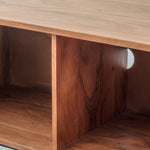 Mirage Acacia Wood 4 Door Media Unit with Iron Legs - Maison Rêves UK