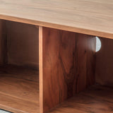 Mirage Acacia Wood 4 Door Media Unit with Iron Legs - Maison Rêves UK