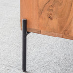 Mirage Acacia Wood 4 Door Media Unit with Iron Legs - Maison Rêves UK