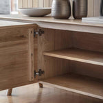 Modera 2 Door 3 Drawer Solid Oak Sideboard in Oak - Maison Rêves UK
