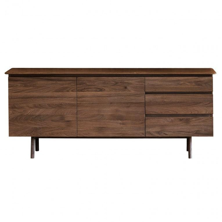 Modera 2 Door / 3 Drawer Solid Oak Sideboard Walnut - Maison Rêves UK