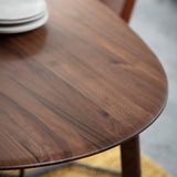 Modera Oval Solid Oak Dining Table Walnut - Maison Rêves UK