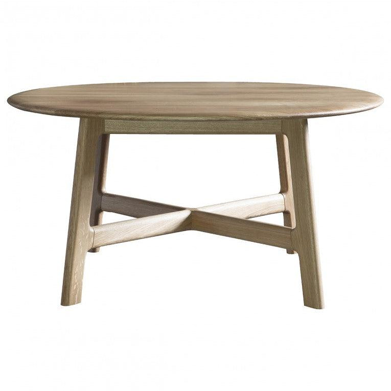 Modera Round Solid Oak Coffee Table - Maison Rêves UK