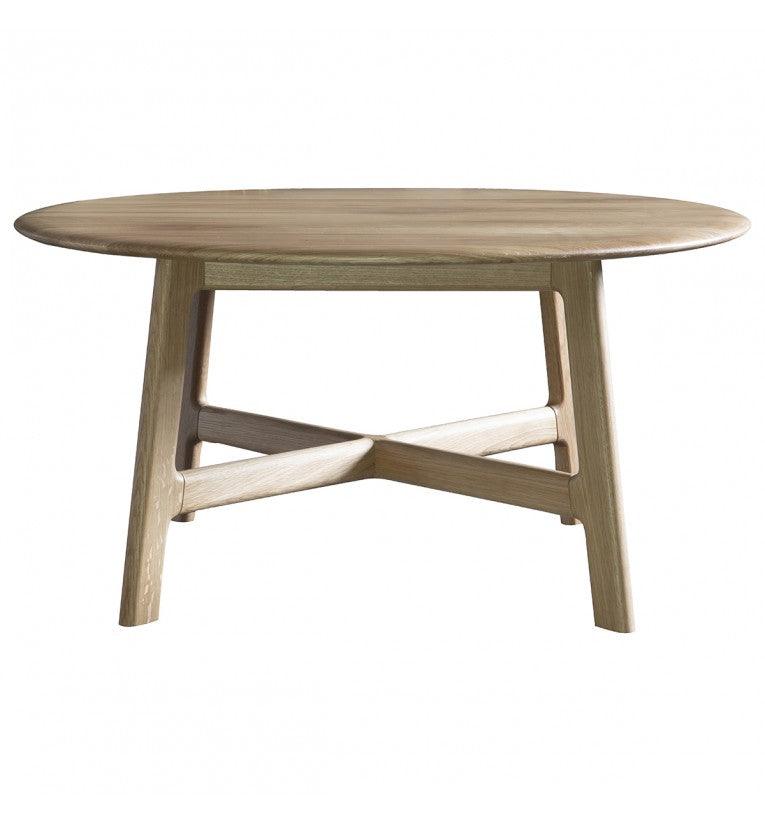 Modera Round Solid Oak Coffee Table - Maison Rêves UK