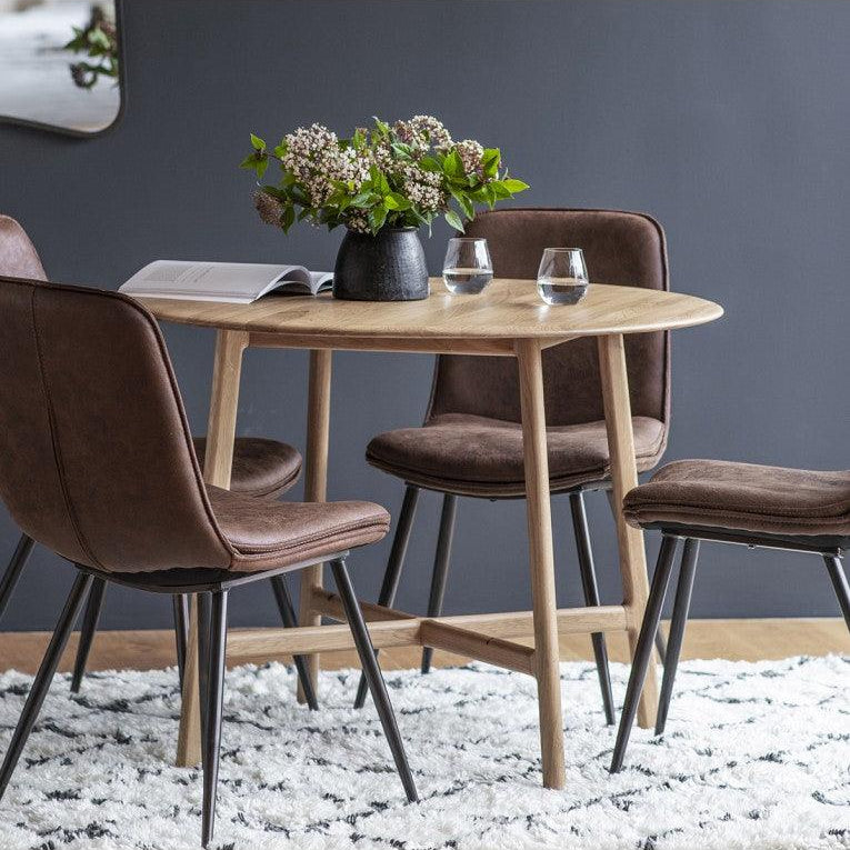 Modera Round Solid Oak Dining Table - Maison Rêves UK