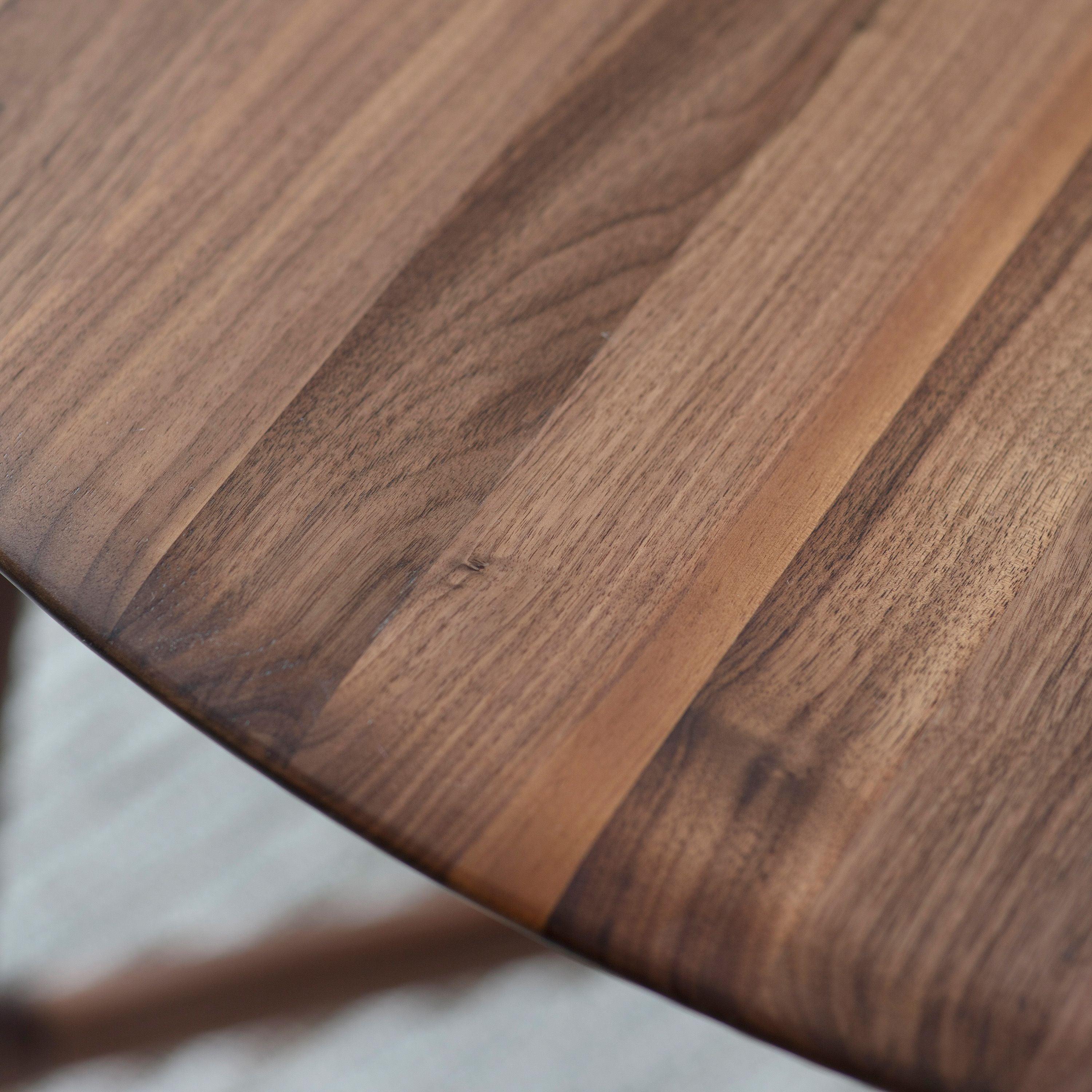 Modera Round Solid Walnut Dining Table - Maison Rêves UK