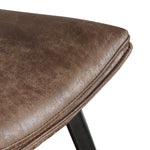 Moorwick Dining Chair Brown with Bronze Finish Metal Legs (2pk) - Maison Rêves UK