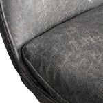 Moorwick Dining Chair Grey with Black Finish Metal Legs (2pk) - Maison Rêves UK