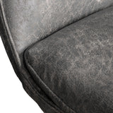 Moorwick Dining Chair Grey with Black Finish Metal Legs (2pk) - Maison Rêves UK