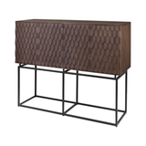 Naga Brown Wood Cabinet with Steel Frame - Maison Rêves UK